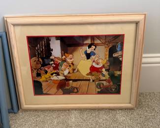 Vintage 1994 Walt Disney Exclusive Snow White and the Seven Dwarfs Lithograph