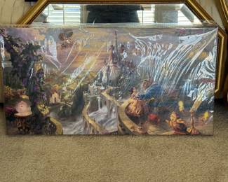 Disney Beauty and the Beast Falling in Love - 16" x 31" Thomas Kinkade