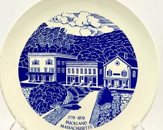 Vintage Stamped Sheffield Pottery Buckland, MA Plate