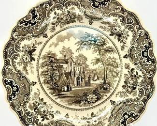 (5) Antique "Gothic Beauties" Dinner Plates Transfers are