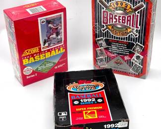 (3) Boxes Of 1992 Baseball Card Packs