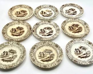 (9) Small Antique Plates