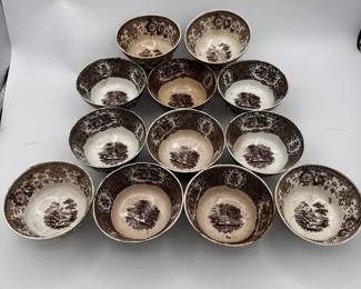 (12) Small Staffordshire Bowls