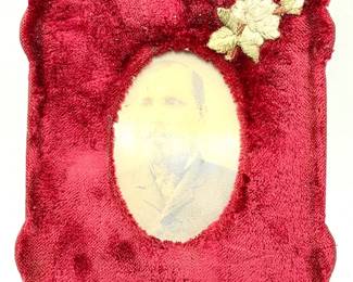 Antique Photo In Velvet Frame