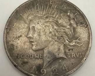 1924 Peace Silver Dollar coin