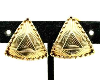 Vintage Art Deco Style Clip On Earrings