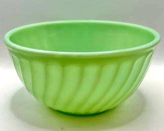 Jadeite Fire King Vintage Green Glass 8” Bowl