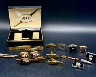 Vintag Jewelry Cufflinks Tie Clips