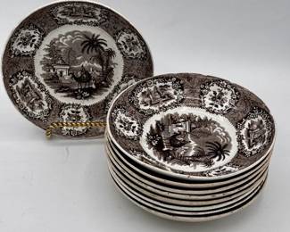 (9) 5.5” Opaque China Dishes