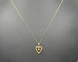 14K Gold Heart Necklace