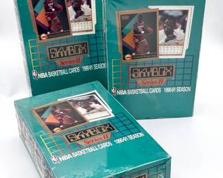 (3) 1990 Skybox Series II NBA