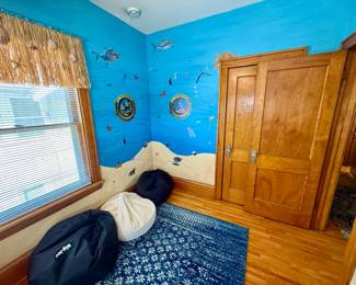 bean bags, rug