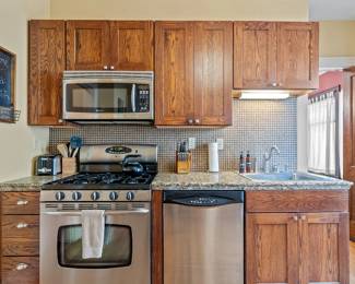 knife block, tea kettle, toaster, kitchen items