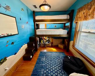 handmake twin bunk bed, memory foam mattresses
