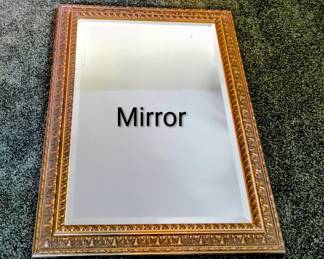 Large gilded frame mirror