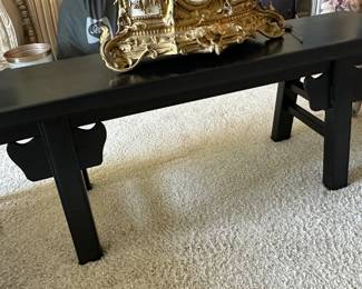 Asian wood bench