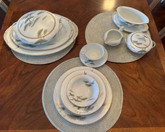 Noritake "Ming" china set - service for 12 plus serving pieces