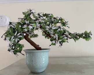 Stone bonsai tree