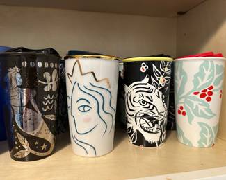 Starbucks travel tumblers.....