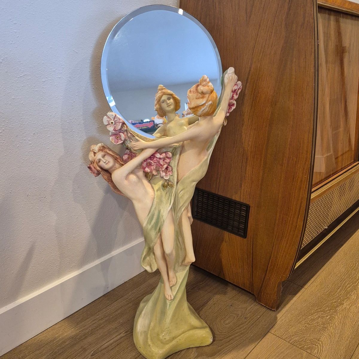 Royal Dux Figural Mirror - $750