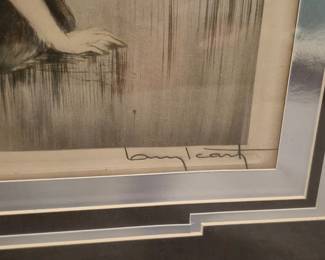 Original Louis Icart Print -"Intimacy" Penciled Signture- $1000