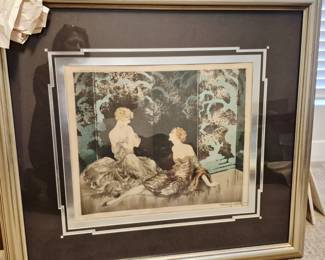 Original Louis Icart Print - No 170 of 500.  Features stamp found on artworksaccompanied by the word "PARIS," used on his etchings produced in France during the early 20th century. Handwritten number "170".  Louis Icart (1888–1950) was a renowned Art Deco artist 