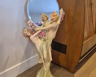 Royal Dux Figural Mirror - $750