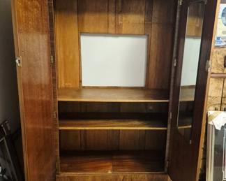 Burl Walnut Converted Wardrobe.2- 
