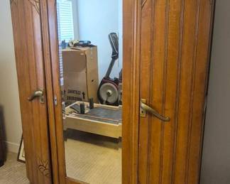 3 Door mirrored Wardrobe.1 typically dating from the 1920s to 1940s- $2500  