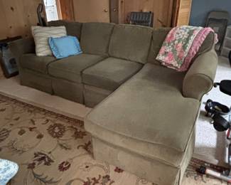 Green Sectional with Lounger