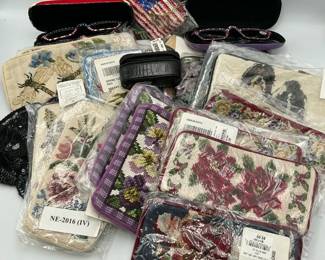 Needlepoint Eyeglass Cases, Floral Pouches and Accessories