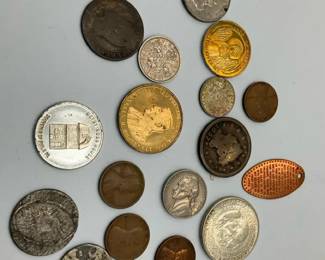 U.S. Coins and Commemorative Tokens Including Large Cent and Silver Issues