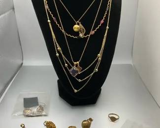 Boccadamo Italy Necklace with Clover Pendants and Gold Tone Jewelry