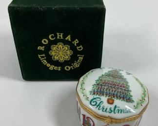 Limoge 12 Days Of Christmas Trinket Box With Wreath