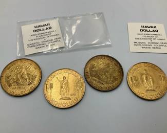 1976 Hawaii Dollar Souvenir Coins Featuring King Kamehameha I