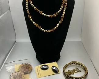 Tiger Eye Jewelry with Necklaces, Bracelet, Earrings and Karla Jordan Pieces