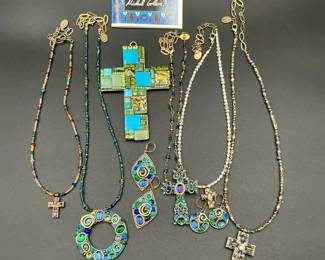 Michal Golan Jewelry Necklaces Earrings Cross Pendants Beaded Designs
