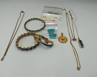 Blue Accent Jewelry with Necklaces, Bracelets, Watch and Pendants