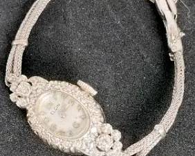  04 14K Diamond Elgin Womens Watch