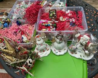 Vintage Christmas Ornaments  Decor Including Lenox Snowmen