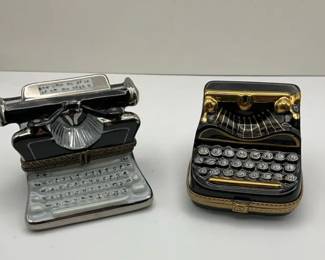 Limoges  Rochard Typewriter Trinket Boxes