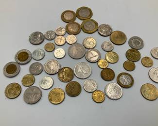 International Coin Collection with European, Middle Eastern, and Asian Issues