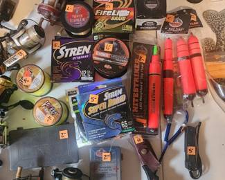 Fishing line, and fishing supplies