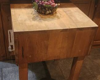 Small butcher block table