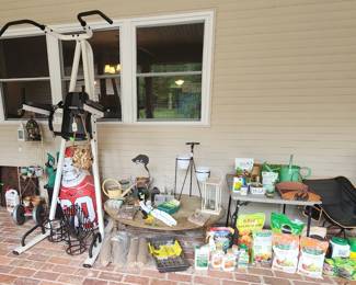 Workout equipment and garden supplies