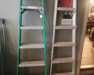 Two ladders, also have an extension ladder