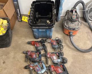 (6) Hilti Drills with Trunk
