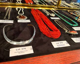 Native American Turquoise, coral, & sterling silver jewelry