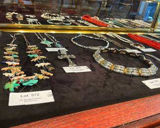 Native American Turquoise & sterling silver jewelry - cuffs and squash blossoms