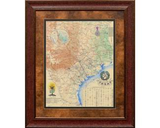 Reproduction Revolutionary Map of Texas 1836